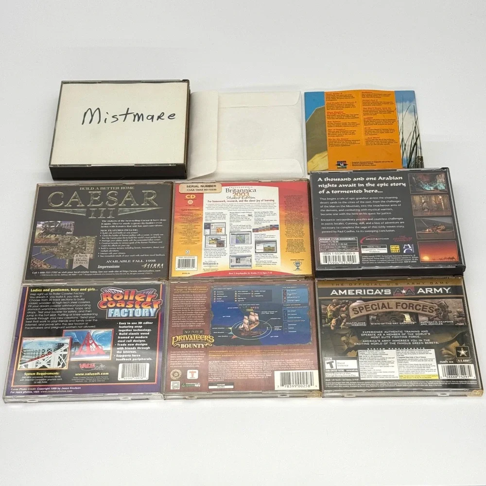 Vintage PC Games Lot 19 Titles Red Alert D&D Icewind Dale Command Conquer